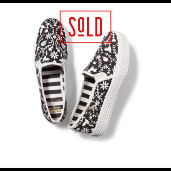 kate spade Shoes - KEDS/KateSpade Triple Decker in White /Black Otomi
